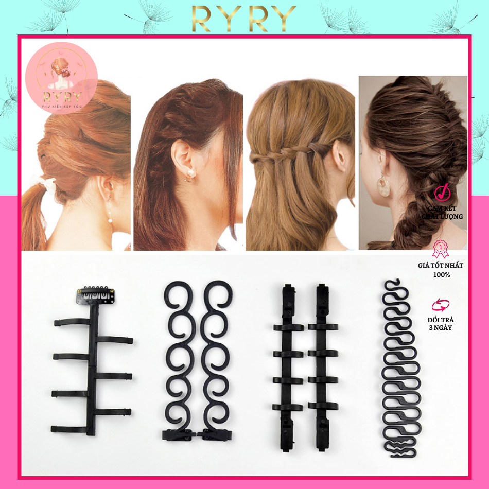 Bộ thanh thắt bím tóc tạo nhiều kiểu tóc cho nữ