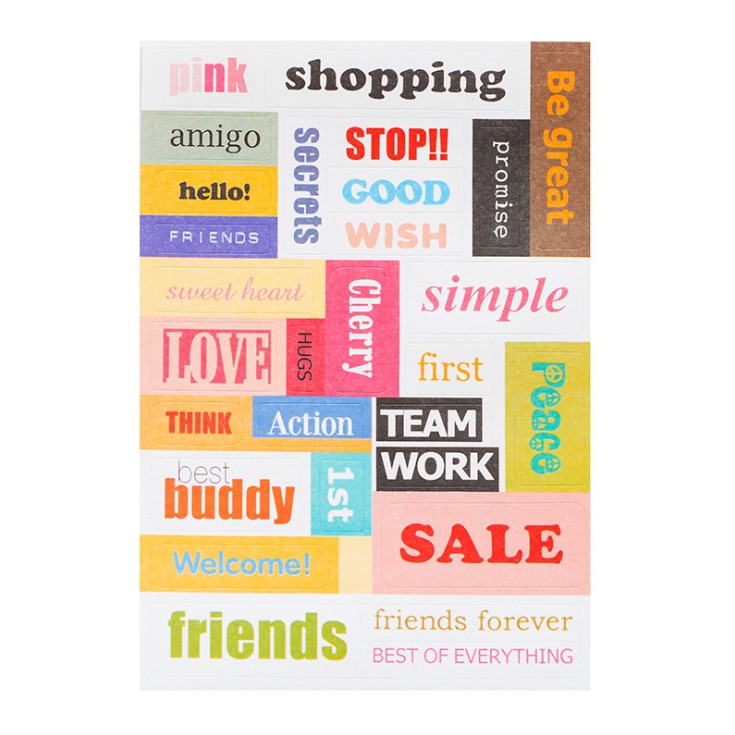 [HCM]Bộ 6 tấm sticker trang trí vintage