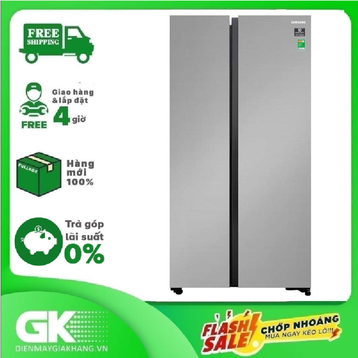 Tủ lạnh Samsung Inverter 647 lít RS62R5001M9/SV (2019)