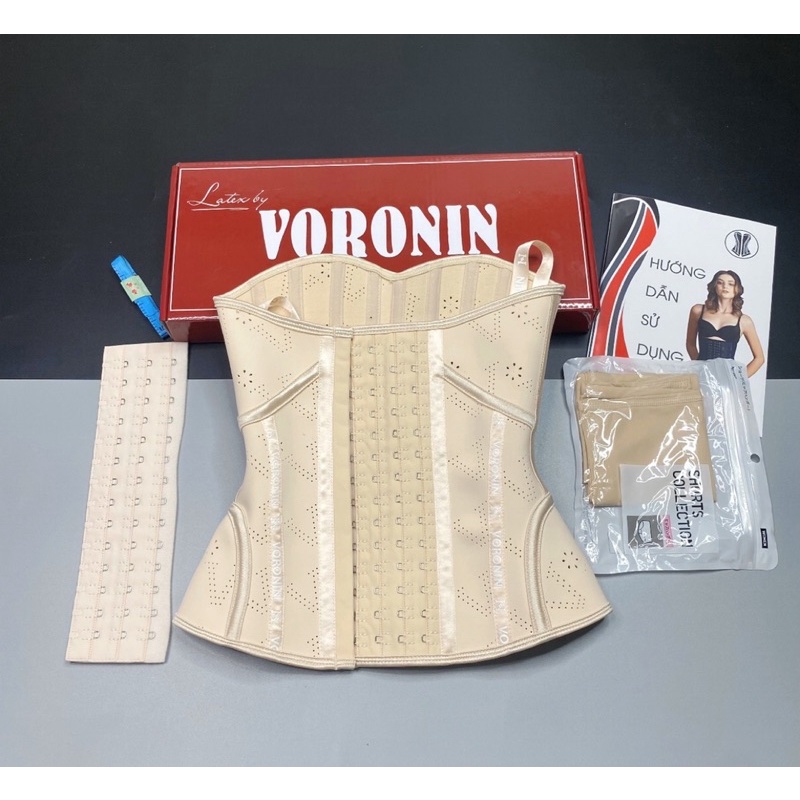 [ Combo Tặng nối + lót liner] Đai Latex BIẾN NHIỆT Voronin Cao Cấp ( mẫu mới)
