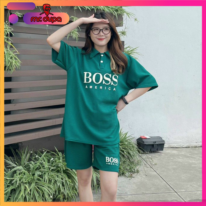 Bộ set đồ mặc nhà Boss hai màu dễ mặc ,