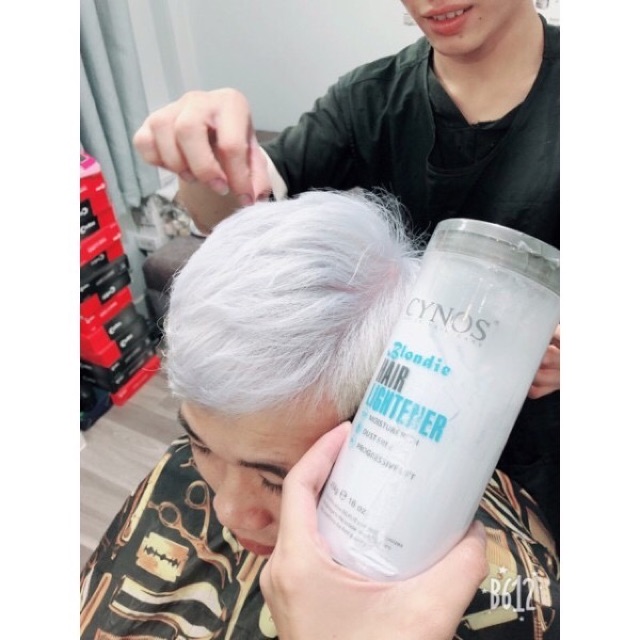 Bột tẩy tóc CYNOS Xanh , BỘT TẨY KHÔNG SÓT DA ĐẦU