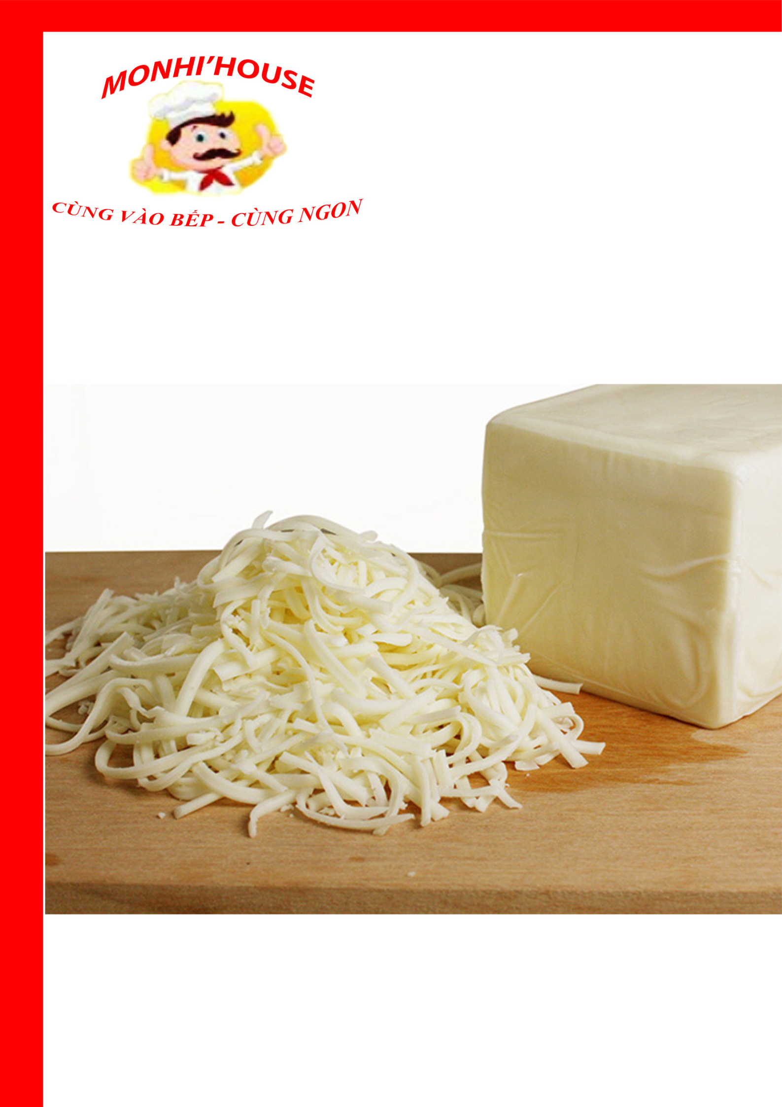 100G PHÔ MAI MOZARRELA BÀO SỢI