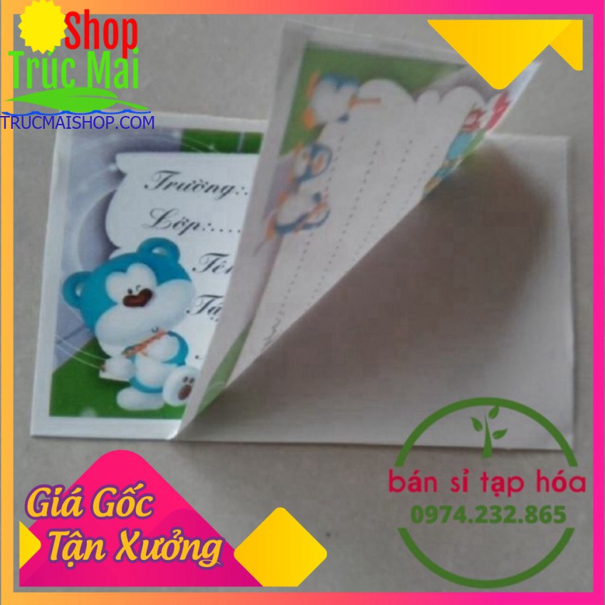 nhãn vở Combo 80 chiếc nhãn vở có keo dính ✅