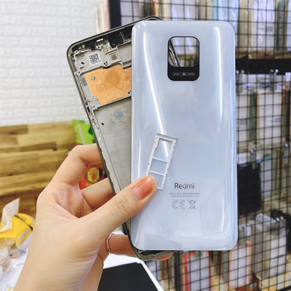 Bộ vỏ Xiaomi Redmi Note 9s zin chuẩn hàng nấu máy có kính cam, khay sim