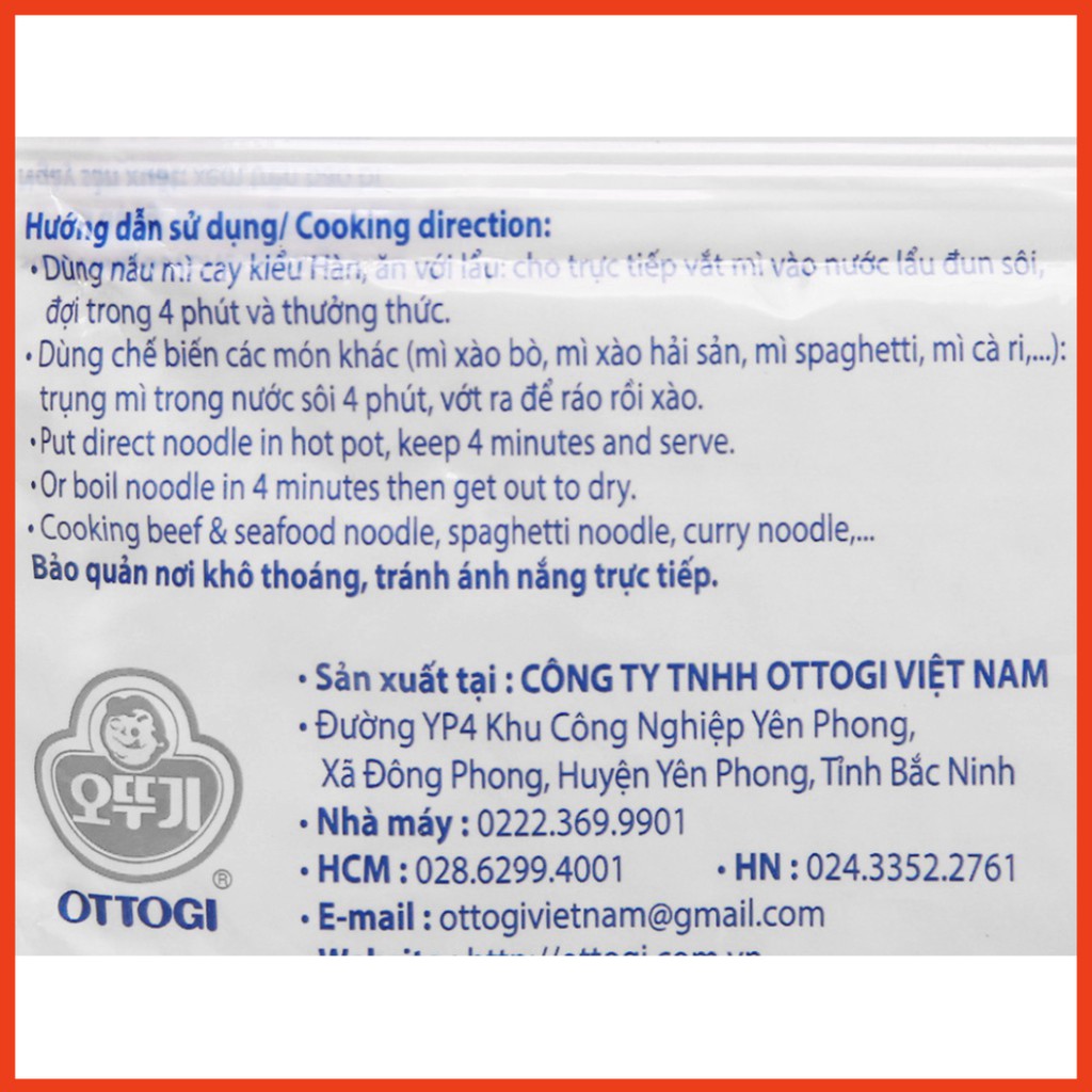 [FREESHIP️] - Thùng 48 Gói Mì Không Gói Gia Vị Ottogi