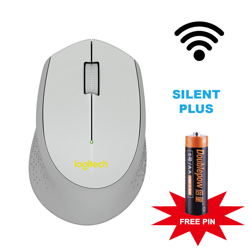Chuột không dây không dây Logitech M331 (đen-đỏ-xám) - Bảo Hành 1 tháng