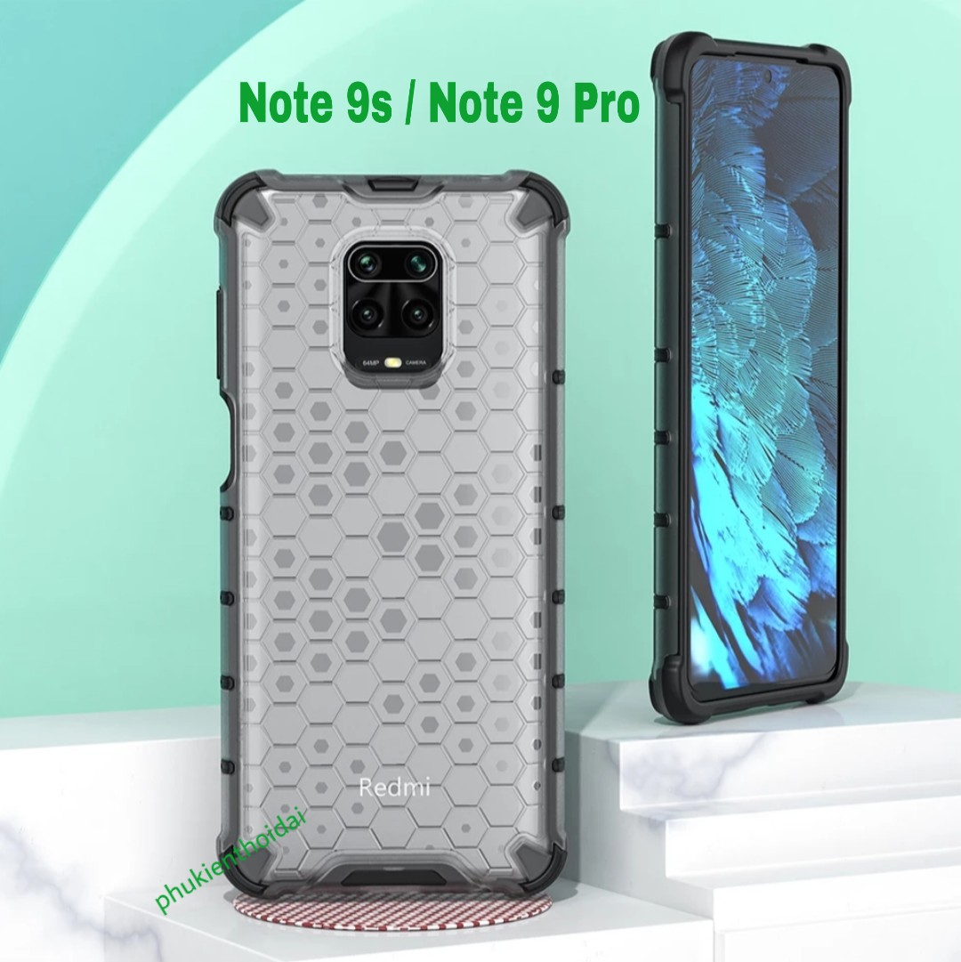 Ốp lưng Xiaomi Redmi Note 9s / Note 9 Pro chống sốc vân tổ Ong kiểu dáng UAG cao cấp