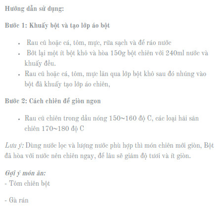 Bột chiên giòn 500g