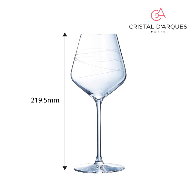 Bộ 4 Ly Rượu Vang Pha Lê Cristal D'Arques Abstraction 380ml - ECABP0858