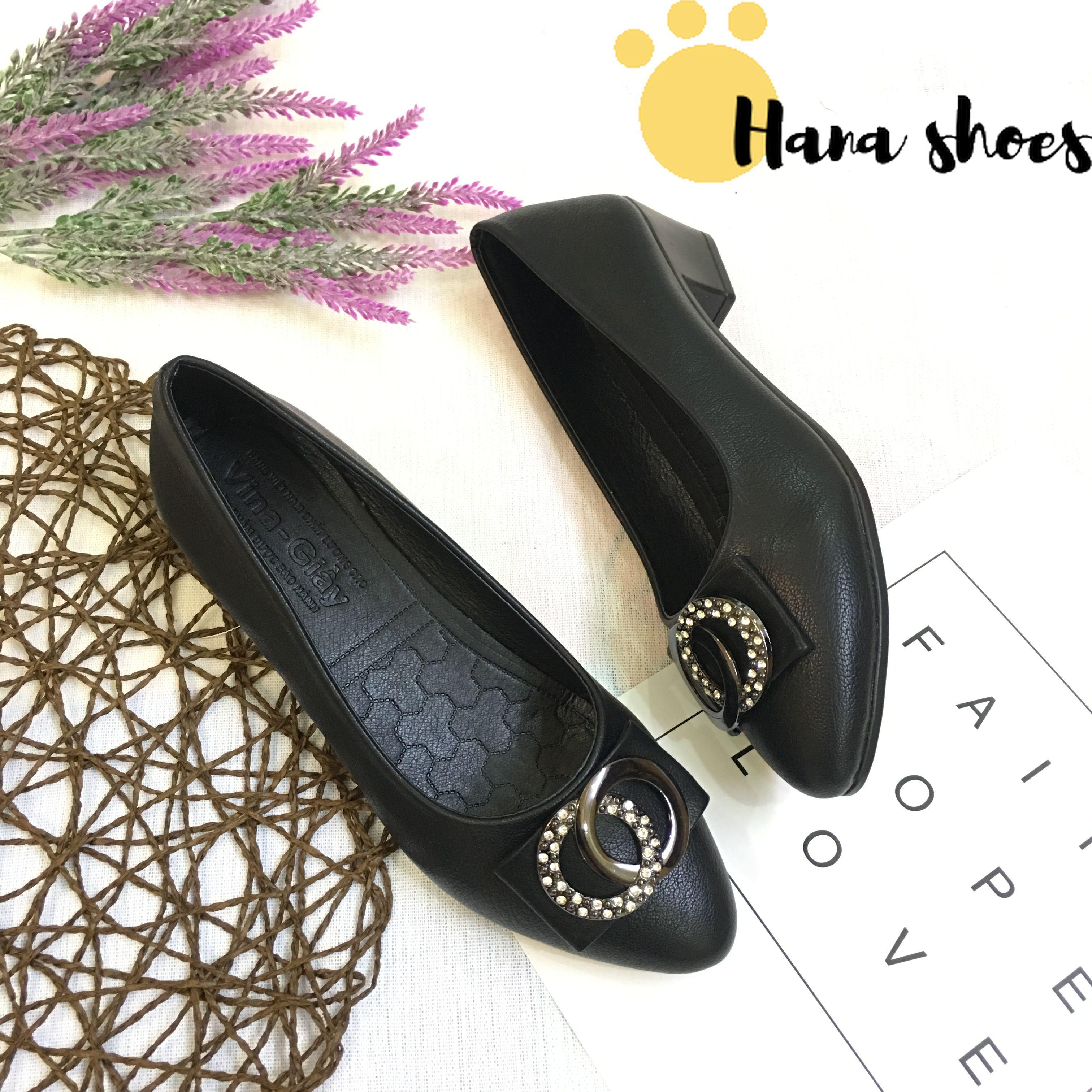 [Hình thật] M19 Giày cao gót công sở nữ da lì đế 4cm siêu mềm êm chân