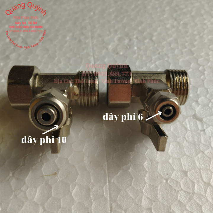 Combo 10 chiếc van chia nước máy lọc nước đúc liền.