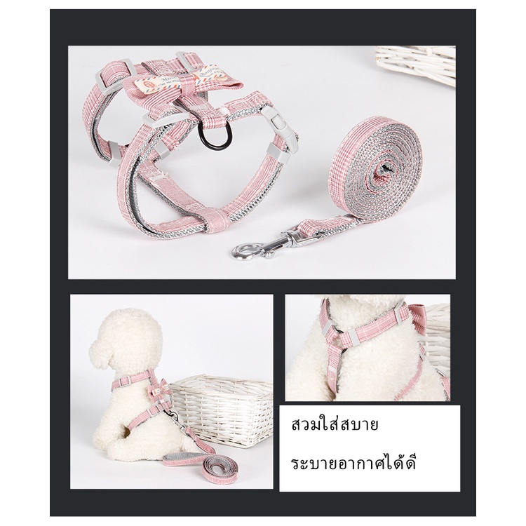 Dây nịt ngực thú cưng, dây dắt mèo, dây dắt chó, dây dắt thú cưng #A073