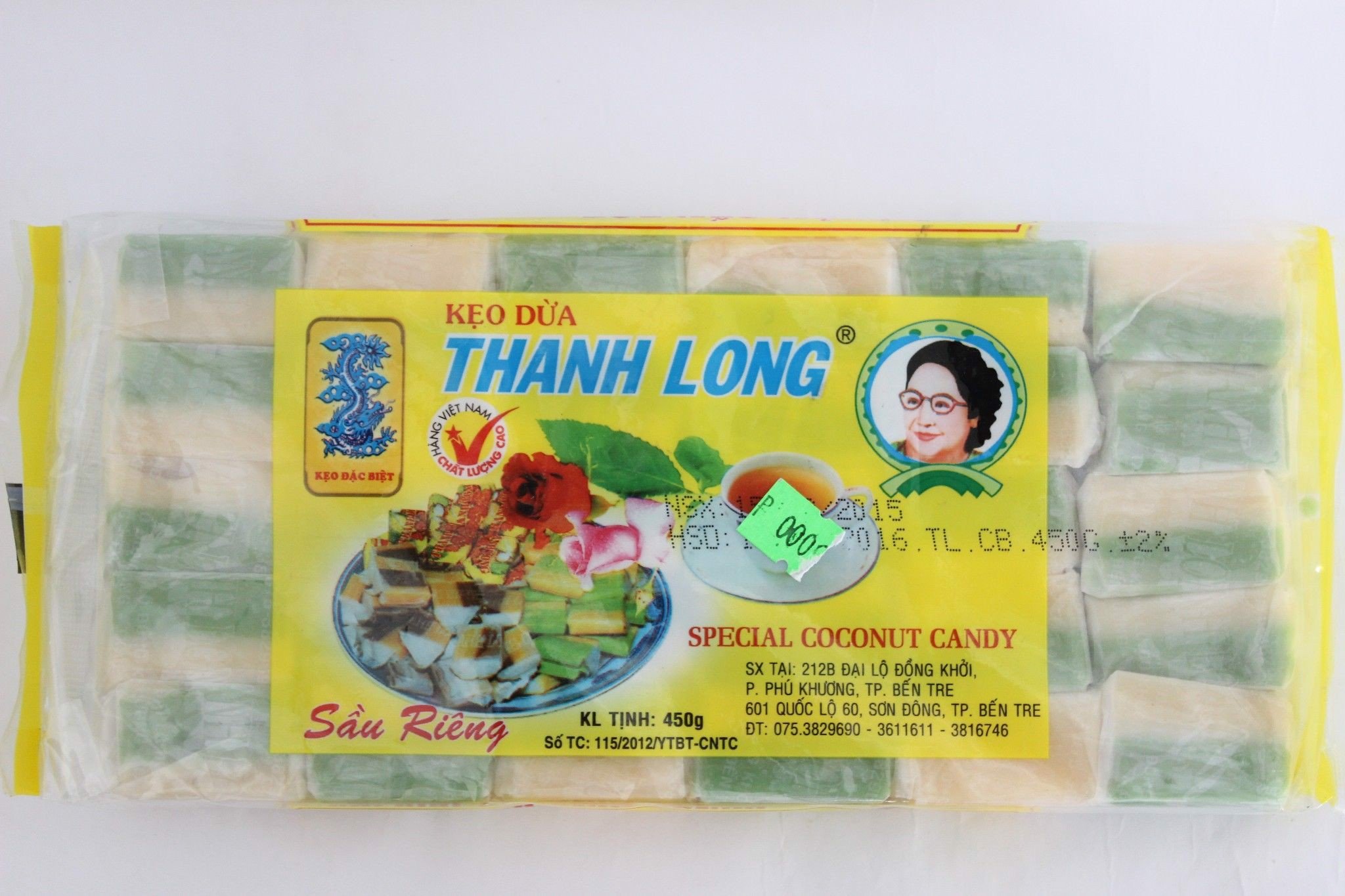 1 hộp kẹo sữa dừa thanh long siêu ngon