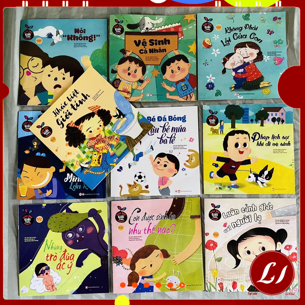 Combo 10 giáo dục giới tính màu sắc sinh động cho bé 3-9 tuổi