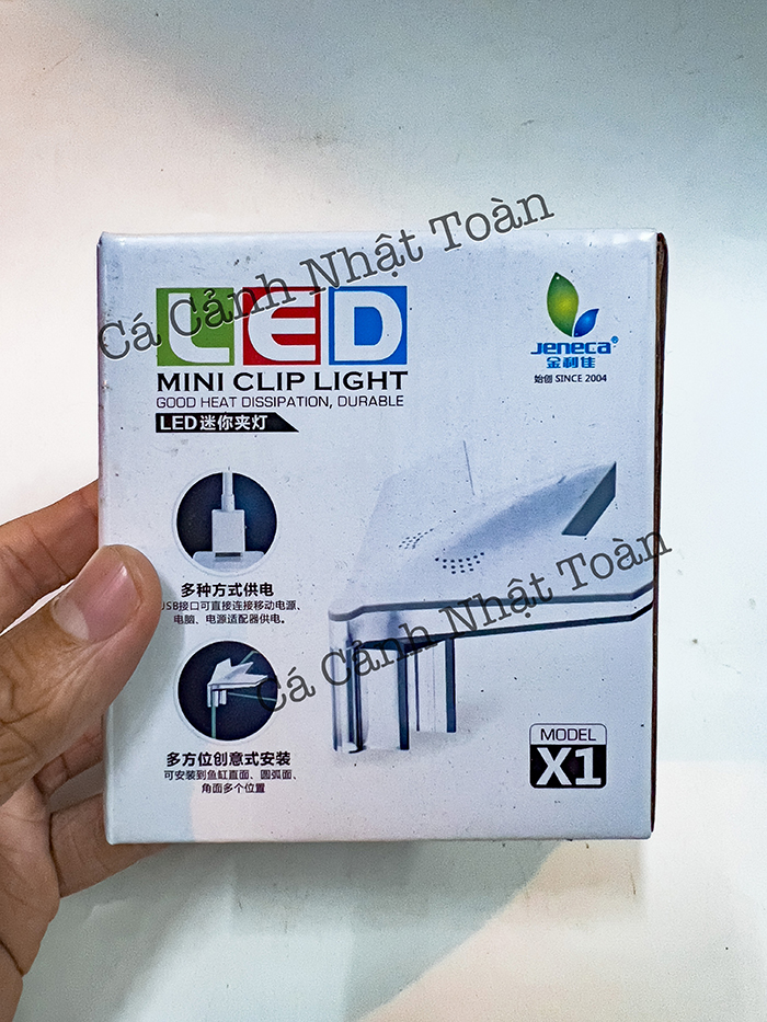 "hoàn tiền đến 10%" đèn led kẹp góc hồ cá chiếc lá x1 jeneca