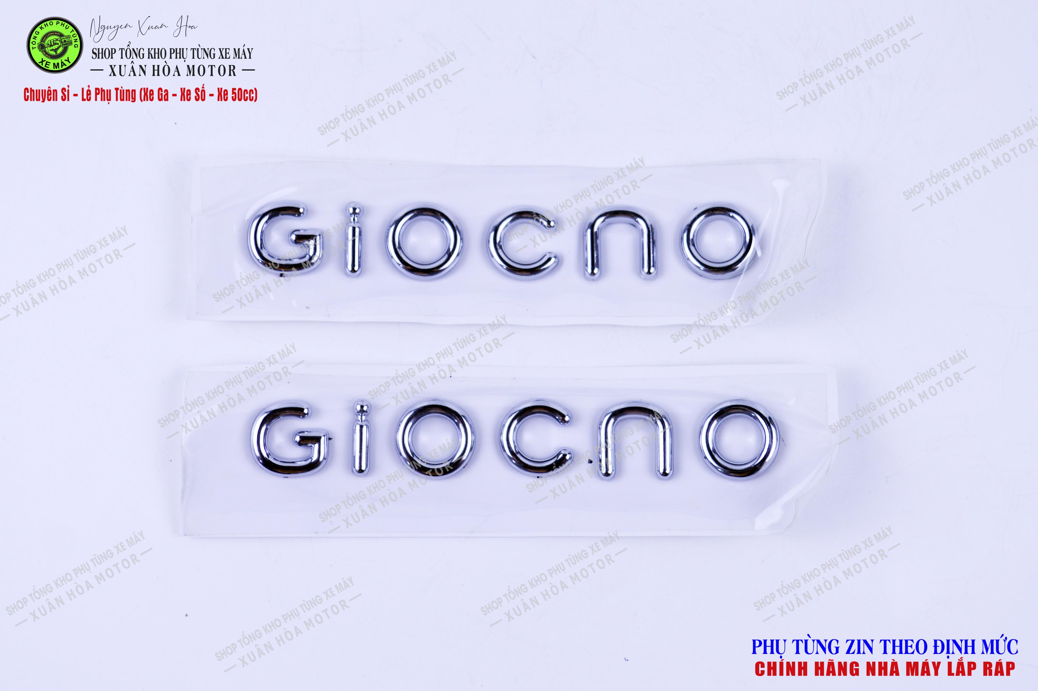 Tem Giorno 50cc/ Giorno Smile/ Giorno Golden/ Mono 50cc (Mạ Niken Crom sáng bóng, hàng nhập khẩu, chính hãng nhà máy)