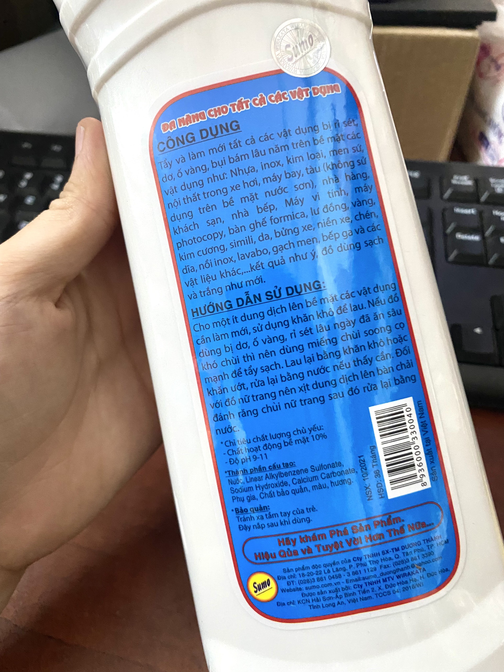 Chất tẩy rửa đa năng SUMO 700g ( cũ thành mới )