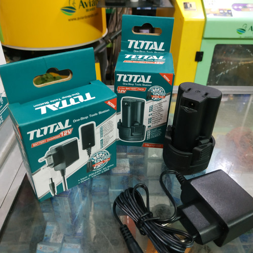 Combo 2 pin 1 sạc 12V Lithium TOTAL (TBLI12152) (TCLI12071)