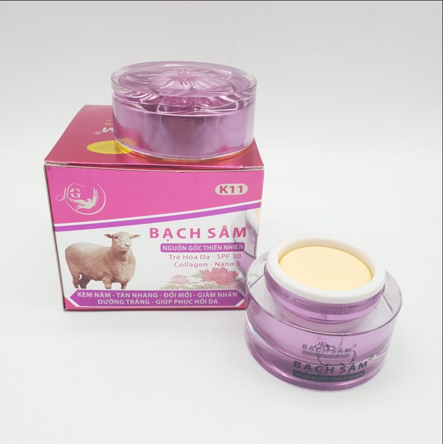 Bạch Sâm K11 - Kem ngừa nám mờ tàn nhang đồi mồi giảm nhăn dưỡng trắng phục hồi da Bạch Sâm (30g) chính hãng