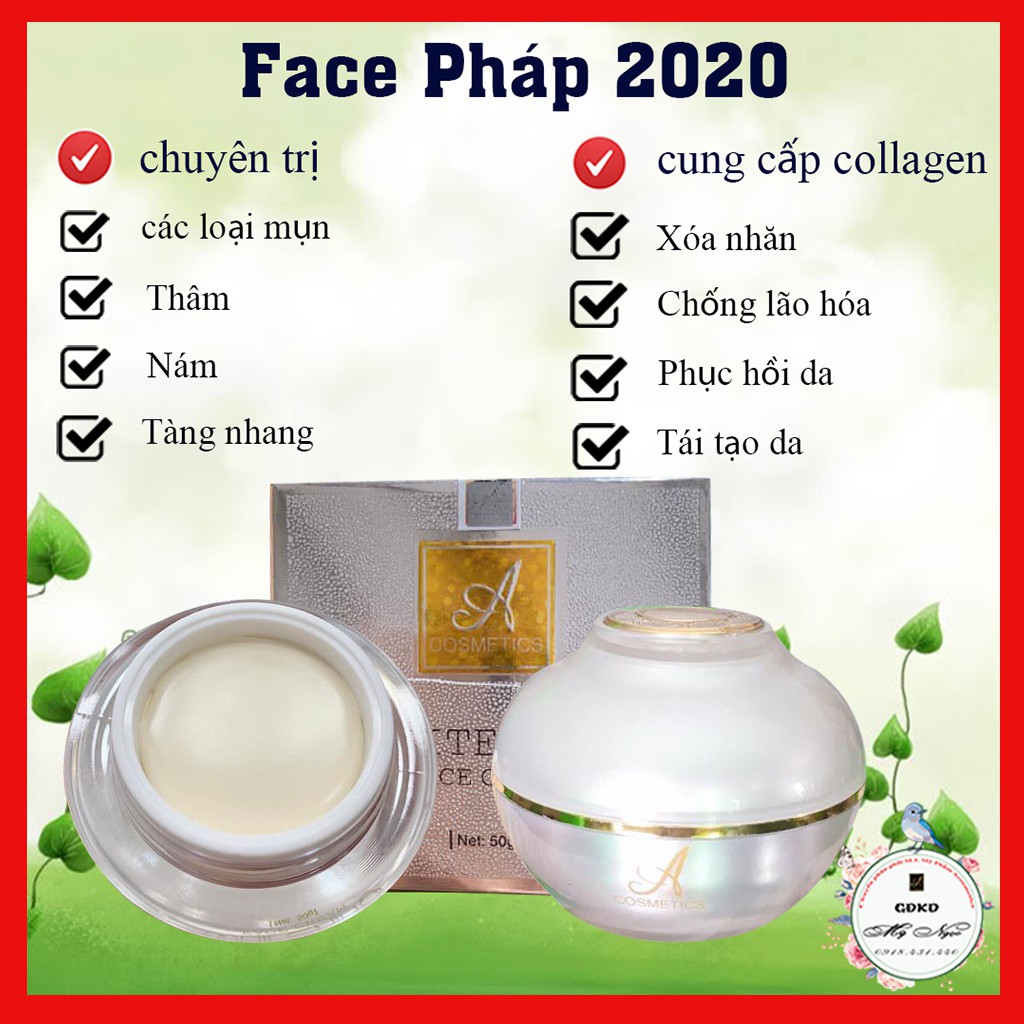 Kem face pháp A cosmetic mẫu mới ( vỏ hộp ghi 20g )