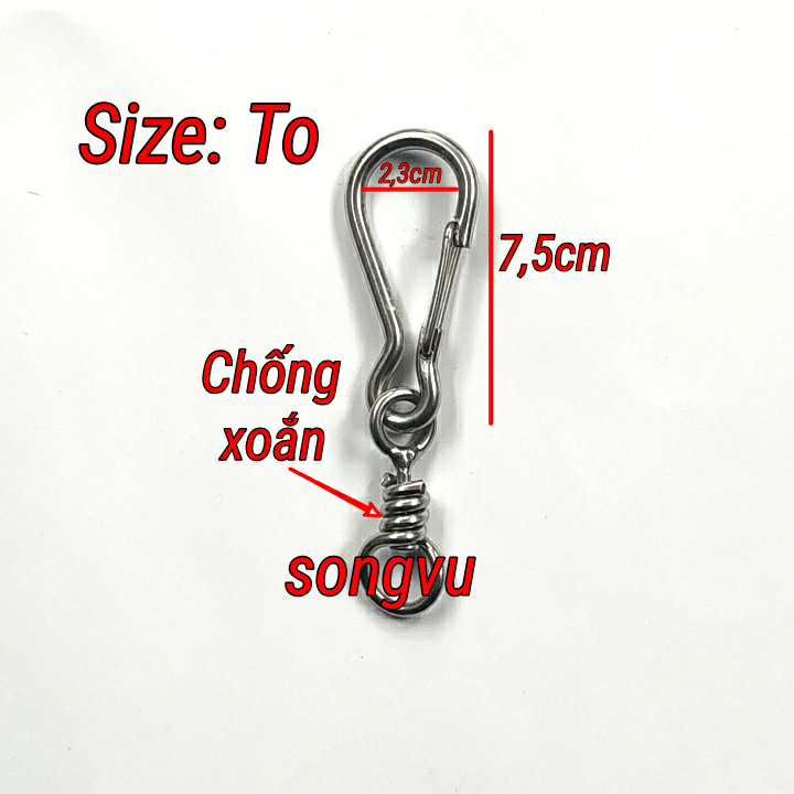 Móc xích chó inox các cỡ