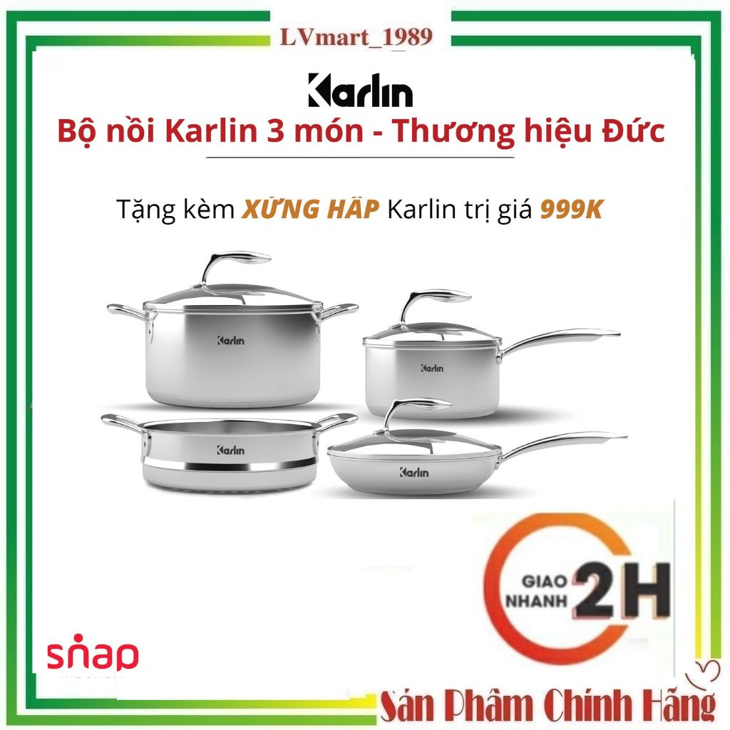 Nồi Chảo Inox KARLIN thương Hiệu Đức