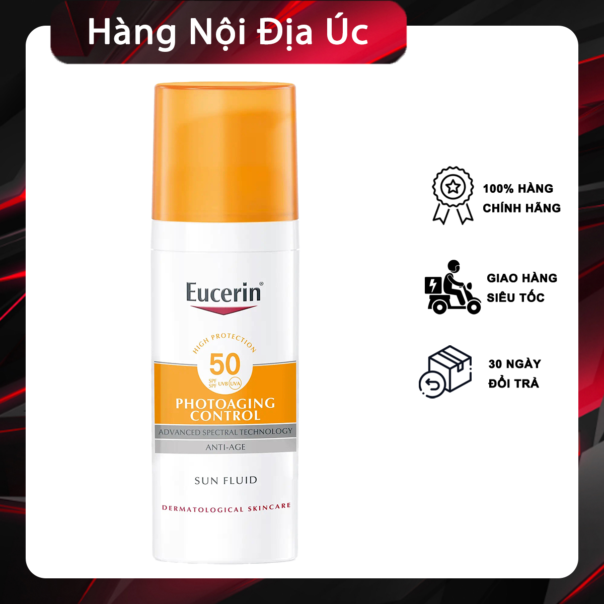 Kem chống nắng Eucerin Sun Fluid Photoaging 50ml