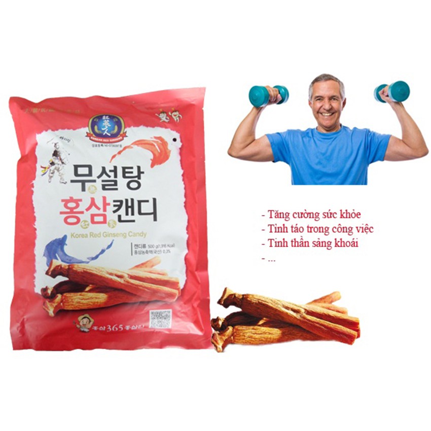 Kẹo Sâm Hàn Quốc 365 Không Đường Cao Cấp 500g