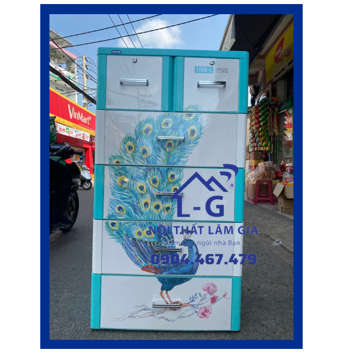 Tủ nhựa cao cấp tabi size l 4 tầng 5 ngăn - nhựa duy tân