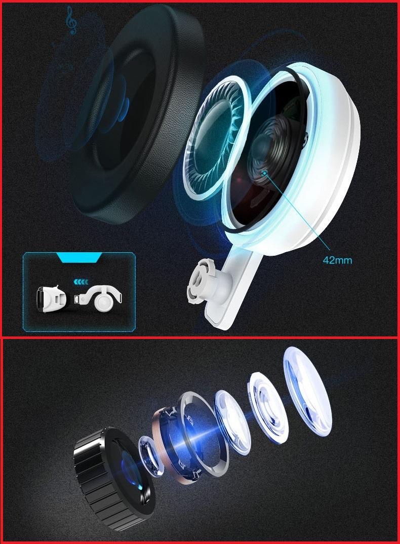 Kính xem phim 3D trên điện thoại VR Shinecon G06E có tai nghe