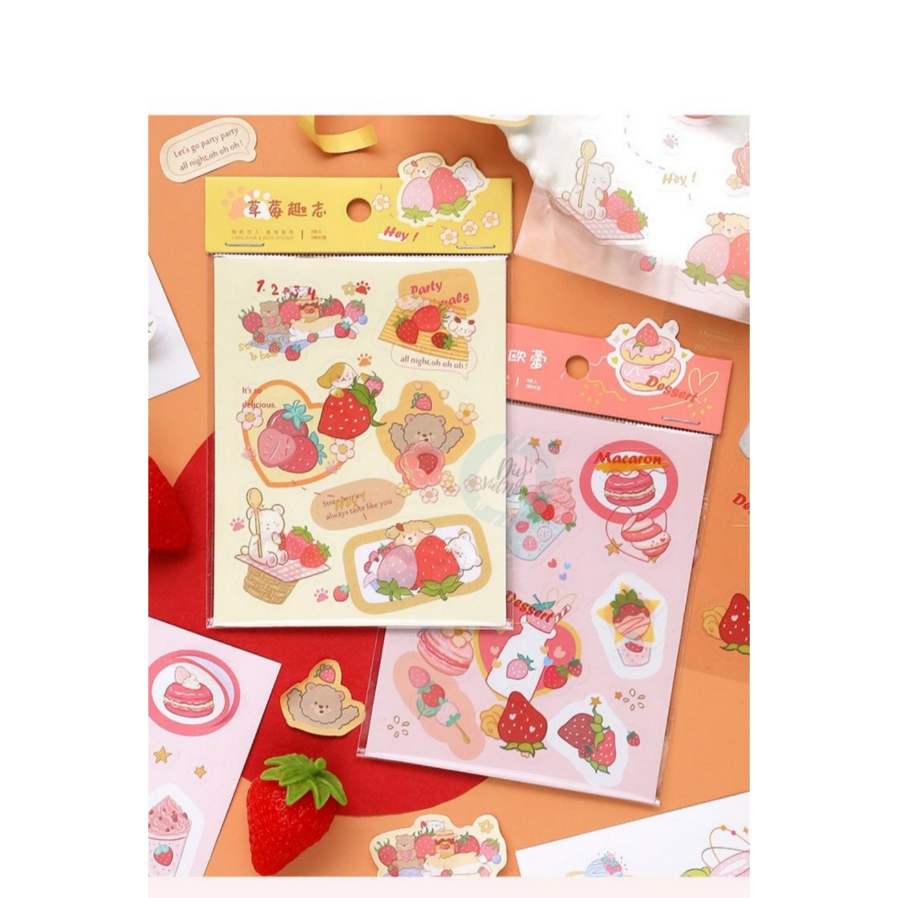[HCM]SET HÌNH DÁN SWEET STAWBERRY