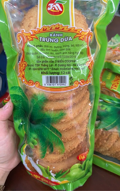 Bánh Trứng Dừa Đặc Sản Bến Tre Túi 12 Cái