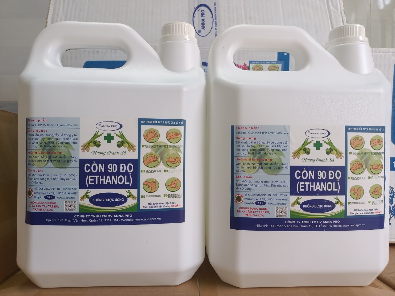[19_5L90] Sát khuẩn nhanh can 4kg5, còn 90 độ, chuẩn độ