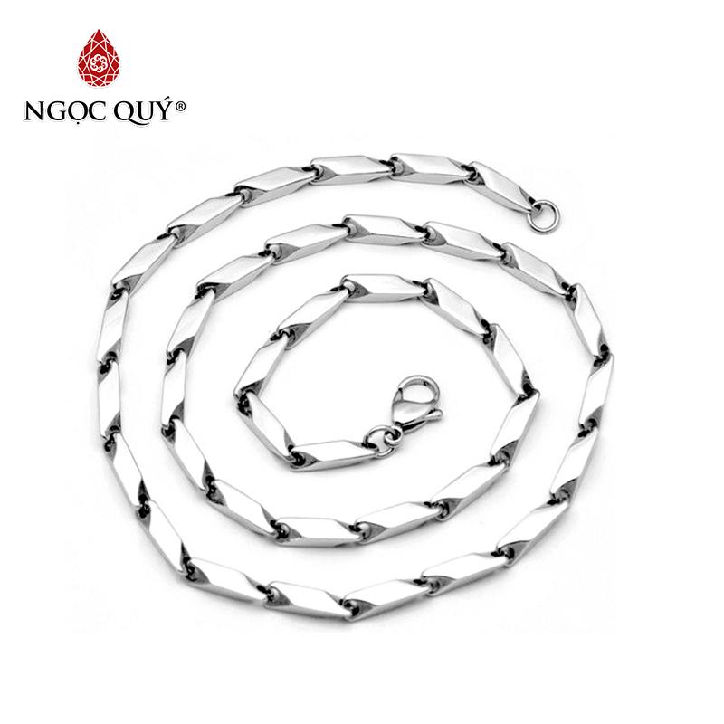 [HCM]Dây chuyền cổ titan đốt dài 50cm - Ngọc Qúy Gemstones