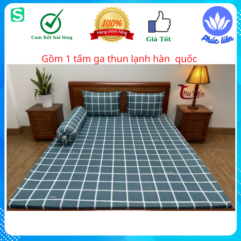 Drap Ga giường lẻ thun lạnh HQ - ĐỦ SIZE [ NỆM TỪ 3-18CM ]
