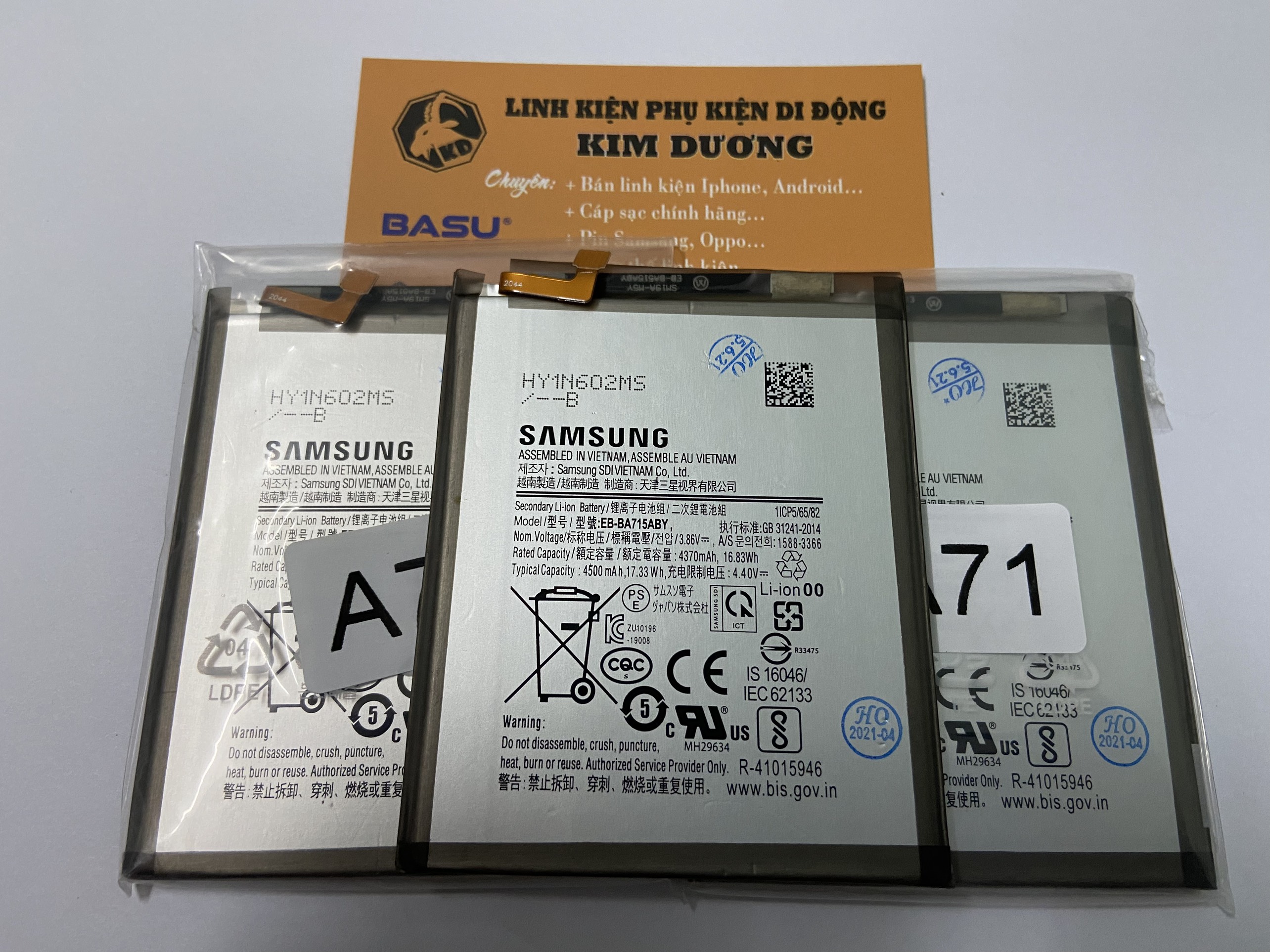 [HCM]Pin Samsung Galaxy A71 ( Mã pin : EB-BA715ABY - 4500mAh)