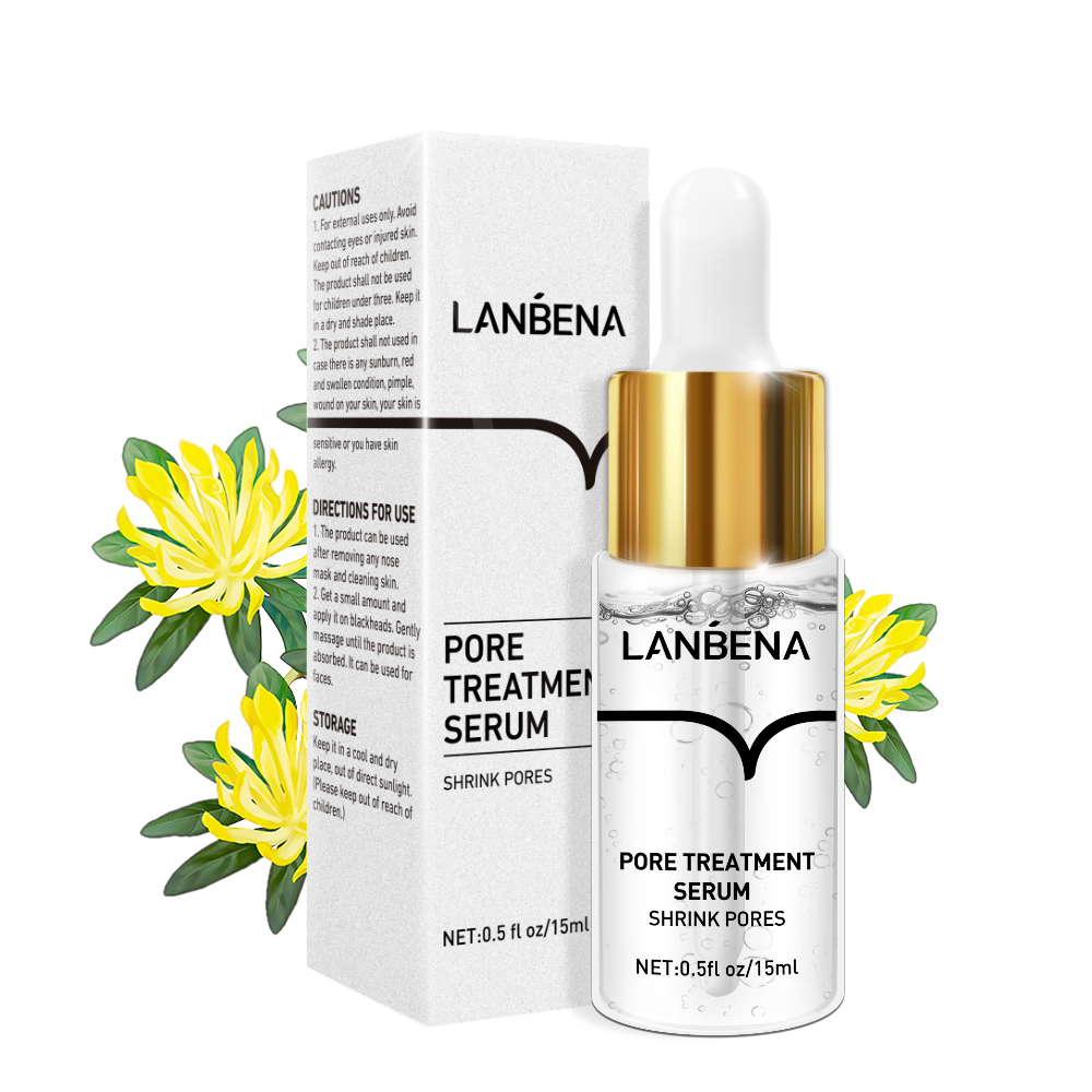 LANBENA Serum thu nhỏ lỗ chân lông kiềm dầu dưỡng ẩm phục hồi chăm sóc da 15ml