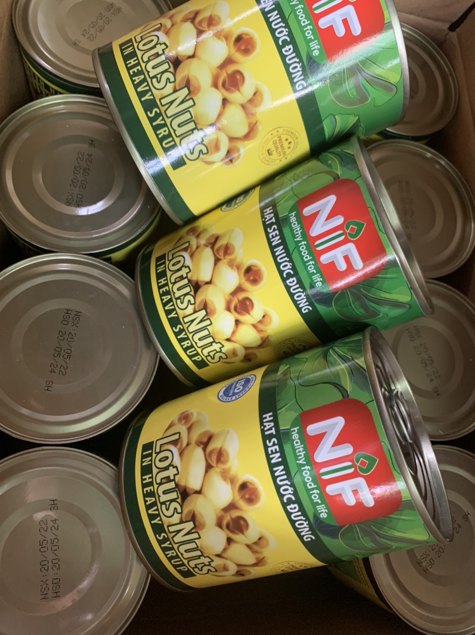 Hạt sen nước đường NIF - Lon 560gr