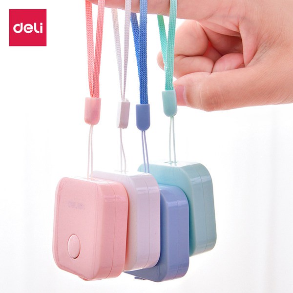 Thước dây da cuộn tự động 1,5m Deli 79650 / thước có nhiều màu lựa chọn