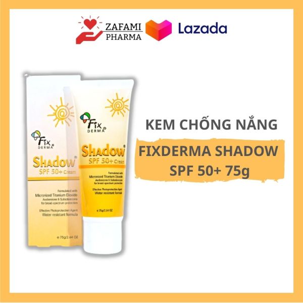 [Hàng chính hãng] kem chống nắng da mặt Fixderma Shadow SPF 50+ Cream, kem chống nắng cho da dầu mụn, thay thế xịt chống nắng, fixderma (75g) - Zafami Pharma nhập khẩu