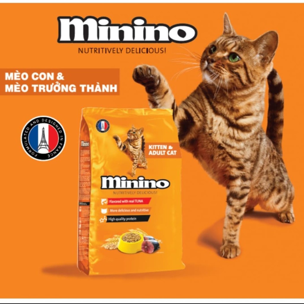 [Q12]Thức ăn hạt cho mèo Minino Tuna Flavored 480 gr