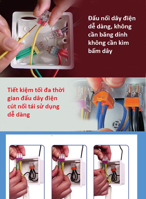 5 Chiếc cút nối nhanh 4 dây điện KV773-104