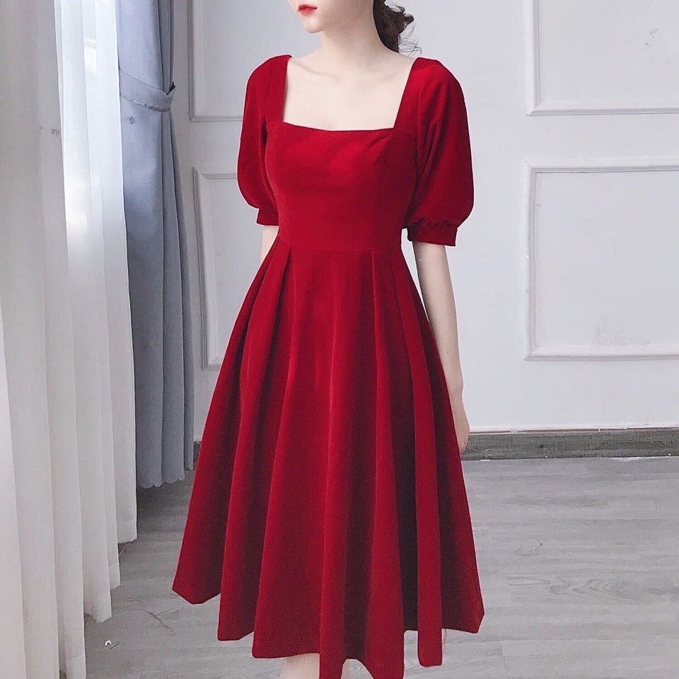 [HCM]Đầm xòe umi tiểu thư sang trọng