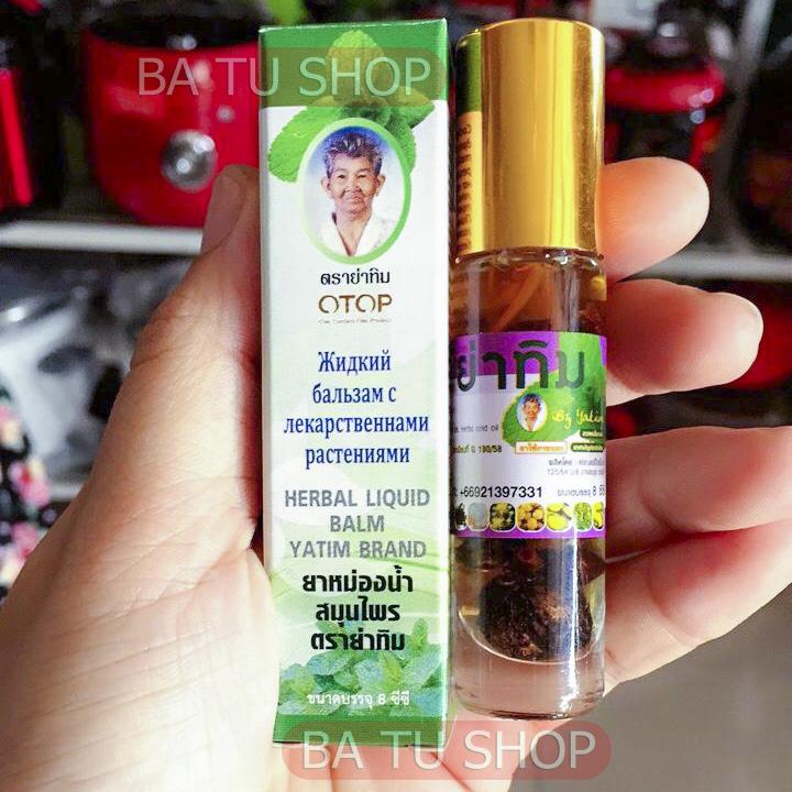 Dầu lăn Thảo mộc Bà Già 13 vị OTOP Thái Lan 8ml