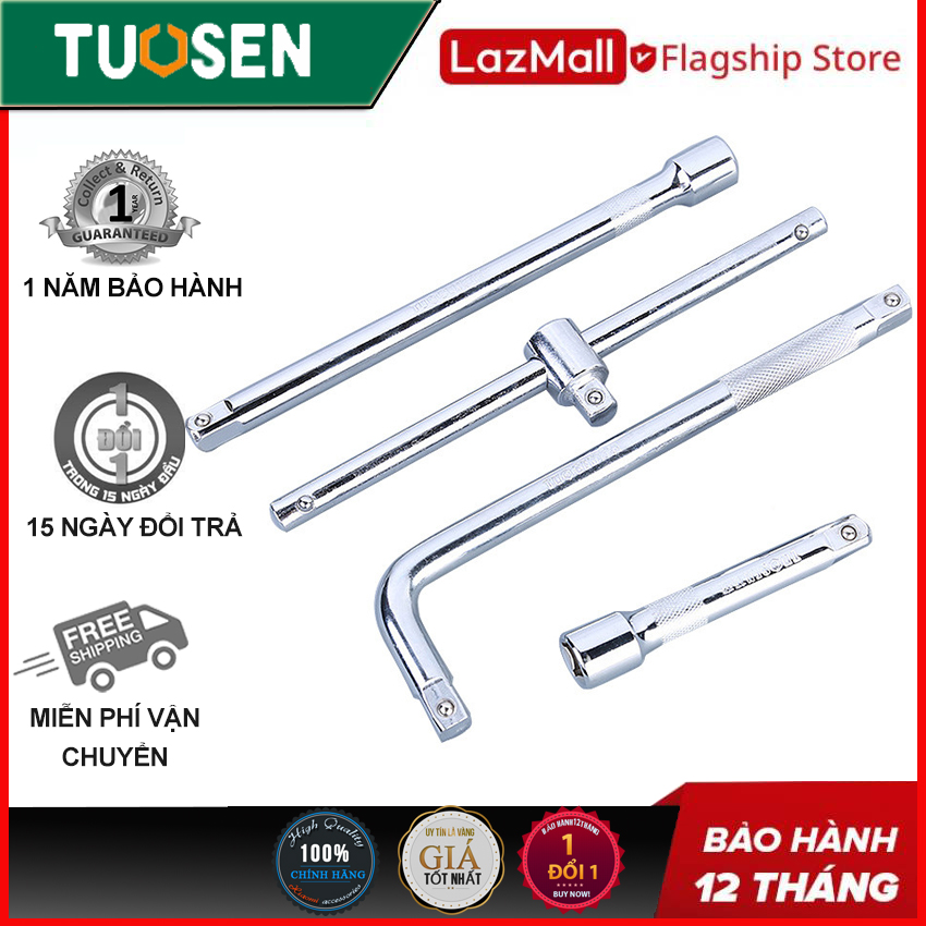 Bộ khẩu chữ L loại 1/2inch, thanh trượt gồm 4 chi tiết 10inch - Một sản phẩm của Tuosen