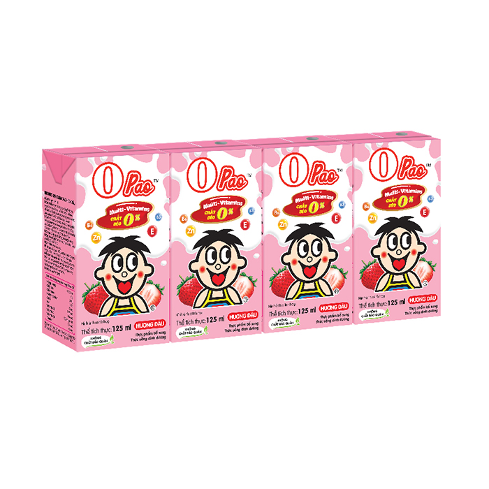 Sữa chua uống Opao 12 hộp 125ml - Tăng cường hệ miễn dịch, nâng cao sức đề kháng
