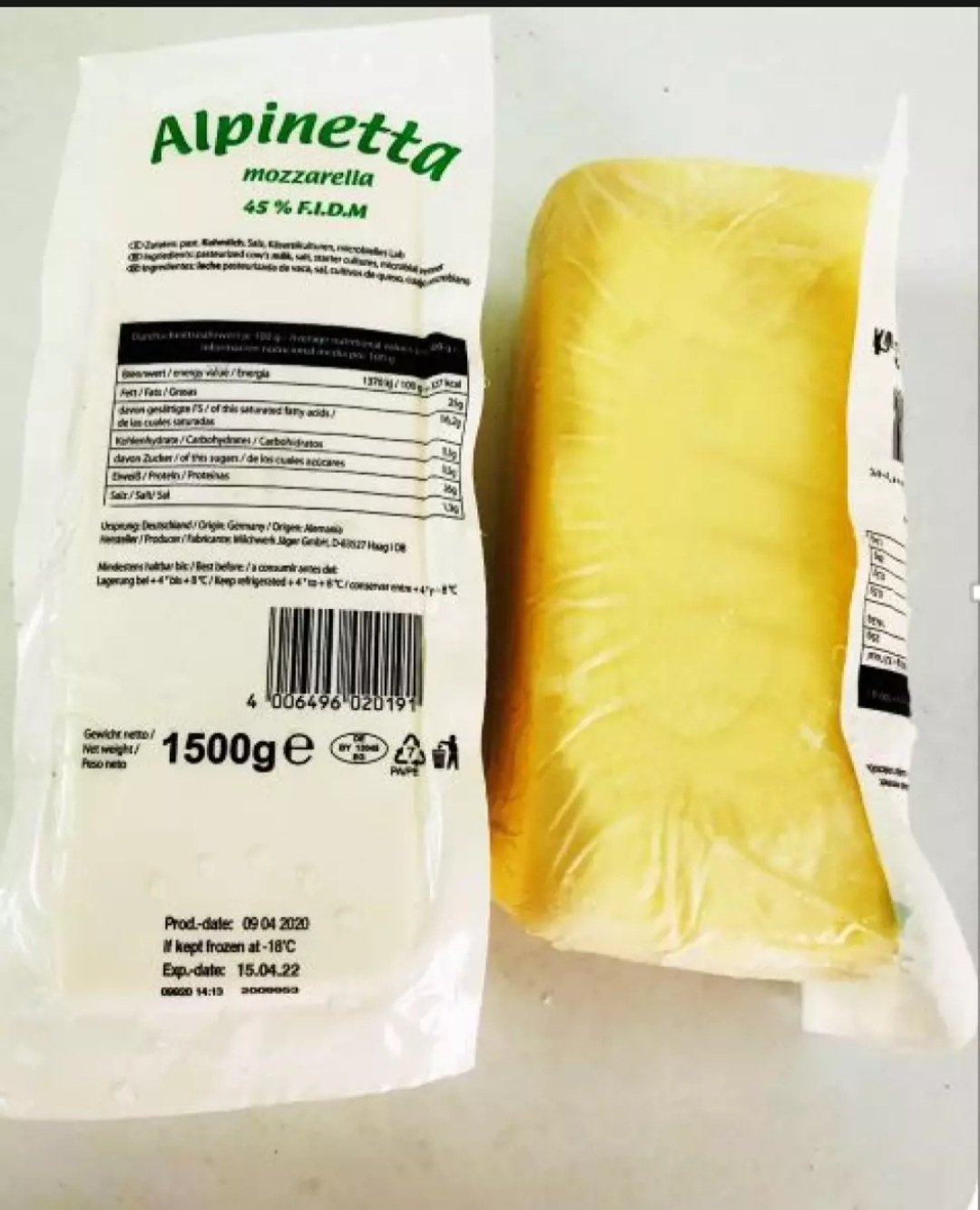 500g PHÔ MAI MOZZARRELLA KÉO SỢI