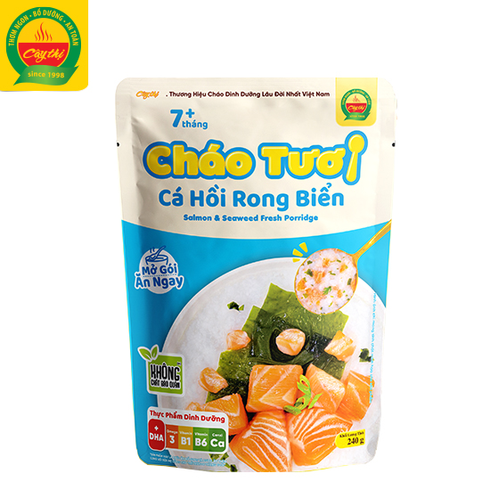 Cháo Tươi Cây Thị - Cá Hồi (Mở gói ăn ngay) 240g