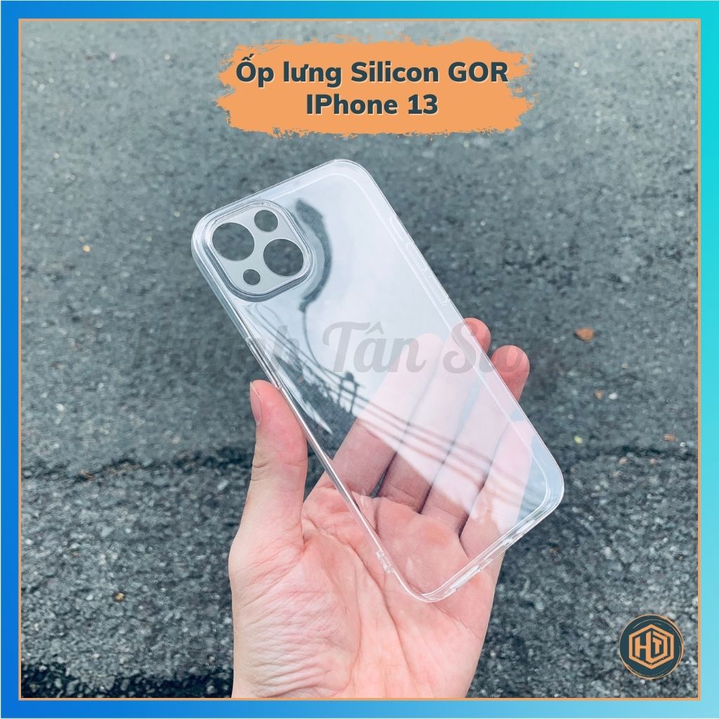 Ốp lưng GOR cho iPhone 13 Silicon dẻo trong